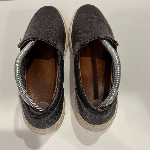 Frye Ivy Dark Pewter Textured Leather Slip-On Sneakers Size 8M - Picture 8 of 13